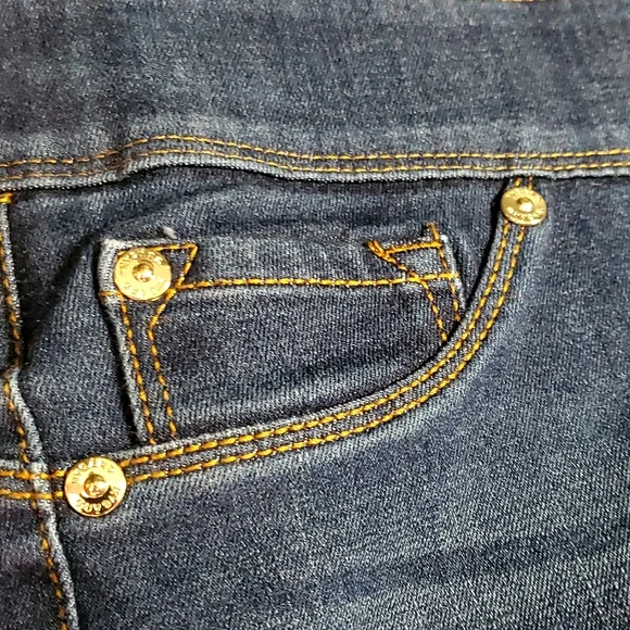 Nygard Luxe Denim Leggings w/ Rhinestone Fade Cuffed Bottoms - Size Small 6-8 - Picture 8 of 14